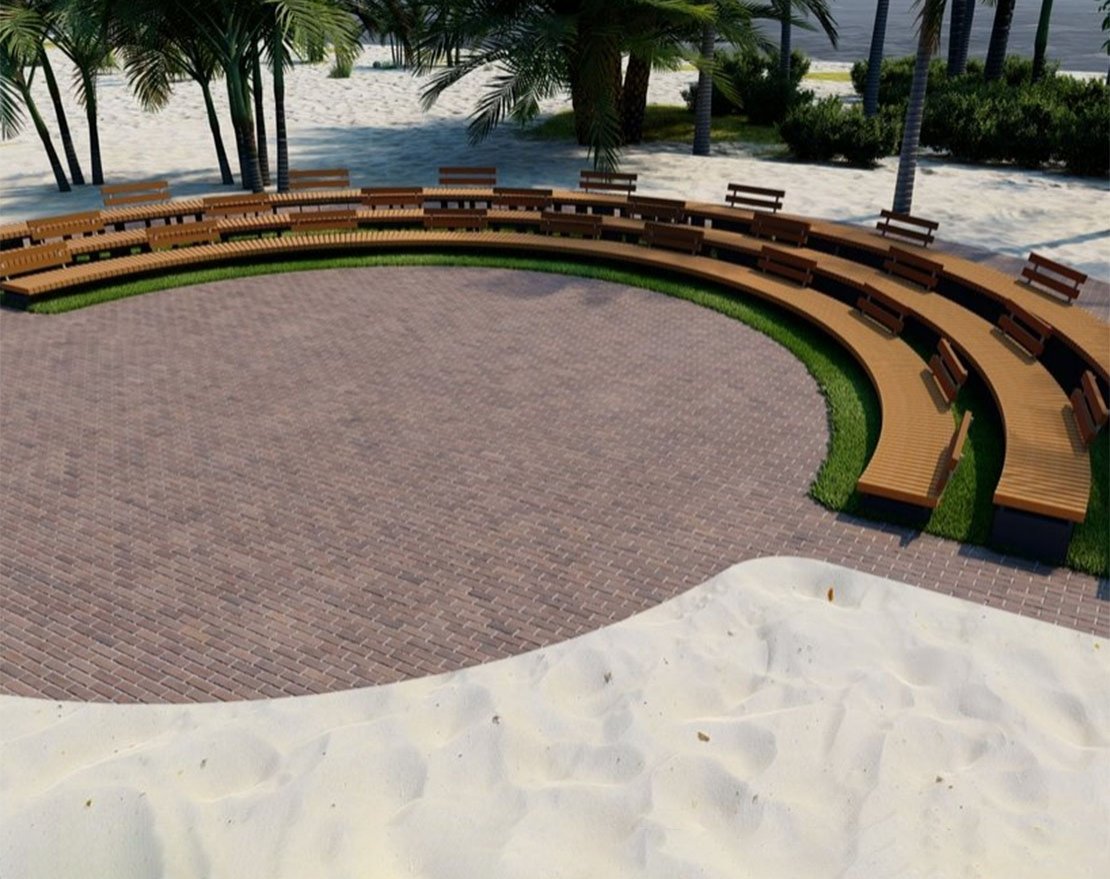 Амфитеатр Радиус 6-8 м, со спинками - вид 5